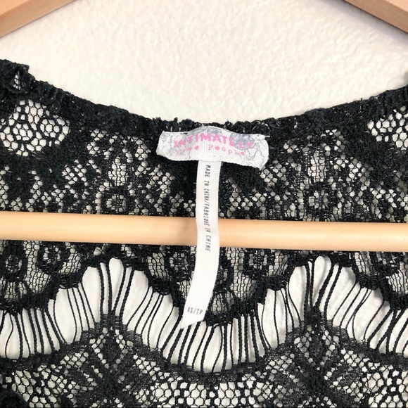 FREE PEOPLE Peek a Boo Black Lace Slip Dress - Picture 5 of 7
